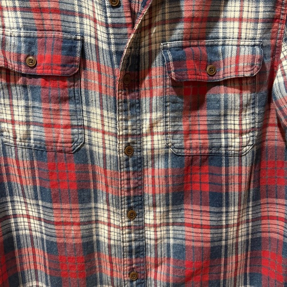 Lucky Brand mesa plaid flannel shirt. Classic fit pearl buttons Size M - Picture 2 of 14